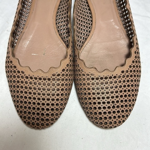Chloe Lauren Perforated Scalloped Trim Flats, EU 42 - Picture 3 of 9